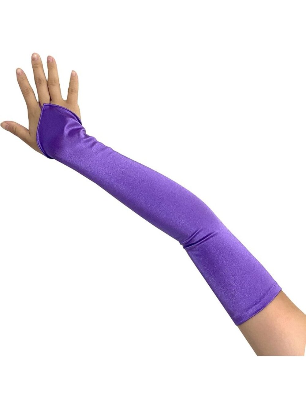 Elegant 23" Long Fingerless Satin Bridal Gloves Over the Elbow - 20 Colors